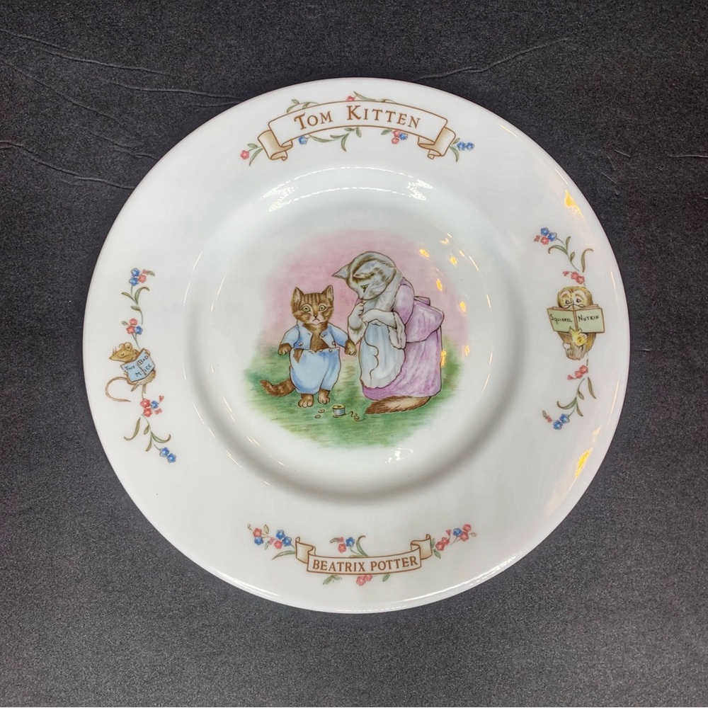 Vintage Beatrix Potter Tom Kitten Royal Albert of England 1986 Plate 8”